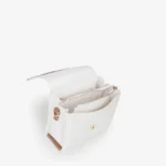 Borsa a spalla piccola Valentino con pattina bianca modello Alexia VBS5A806 - immagine 5