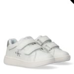Sneakers Calvin Klein bimba bianco/microglitter argento art.83207 - immagine 3