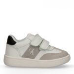 Sneakers Calvin Klein bimbo doppio velcro bianco/grigio art.83277