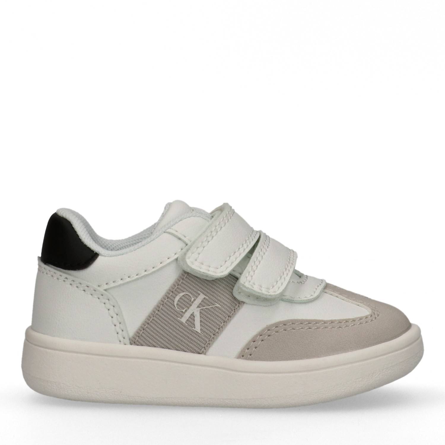 content (13) Sneakers Calvin Klein bimbo doppio velcro bianco/grigio art.83277 - immagine 1