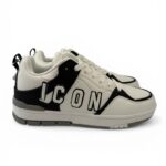 Sneakers Icon bianco con dettagli nero art.05618