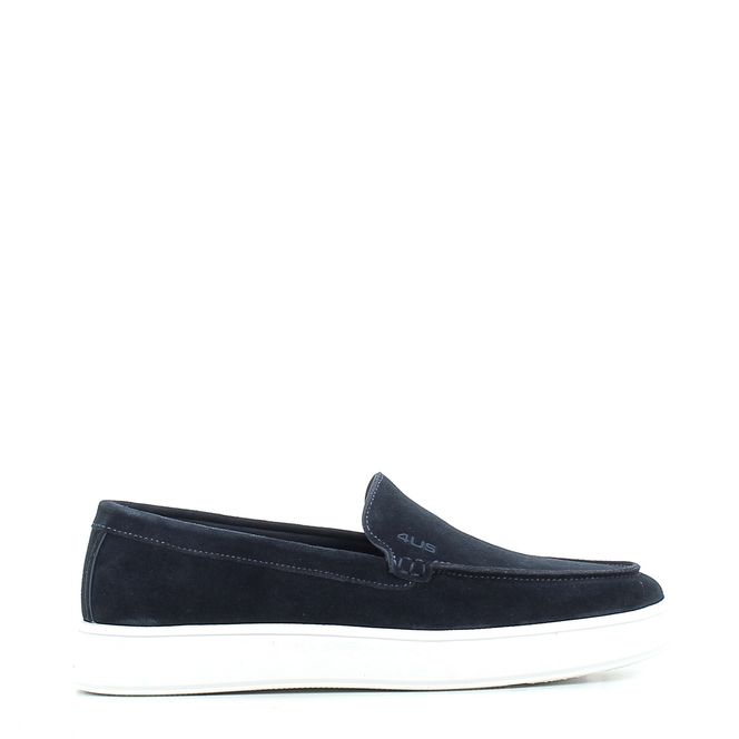 4ususc25045p26-blu-1000159676070-1 Mocassino uomo 4us scamosciato blu art.25045 - immagine 1
