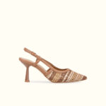 Slingback Keys intrecciata cuoio art.12060