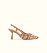 Slingback Keys intrecciata cuoio art.12060