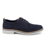 Scarpa stringata Igi&Co tela blu art.1102511