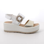 Sandali con zeppa Igi&Co platino/bianco art.1164522