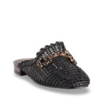 Sabot Exè in rafia nero con accessorio art.23008 - immagine 3
