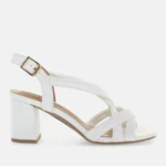Sandali Kharisma bianco con tacco largo art.2531