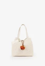Borsa a spalla Valentino rafia beige modello COURMAYEUR - immagine 3