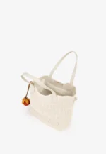 Borsa a spalla Valentino rafia beige modello COURMAYEUR - immagine 5
