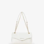 Borsa a spalla con pattina Valentino beige modello Nox Re