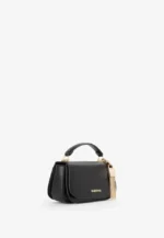 Borsa a mano con pattina Valentino nera grande modello Iride - immagine 3