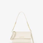 Borsa a spalla con pattina Valentino ecrù modello Hira