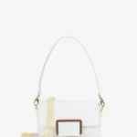 Borsa a spalla con pattina Valentino bianco modello Thetis