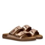 Sandalo Tommy Hilfiger doppio velcro laminato oro rosa art.34311 - immagine 3