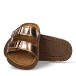 Sandalo Tommy Hilfiger doppio velcro laminato oro rosa art.34311 - immagine 4
