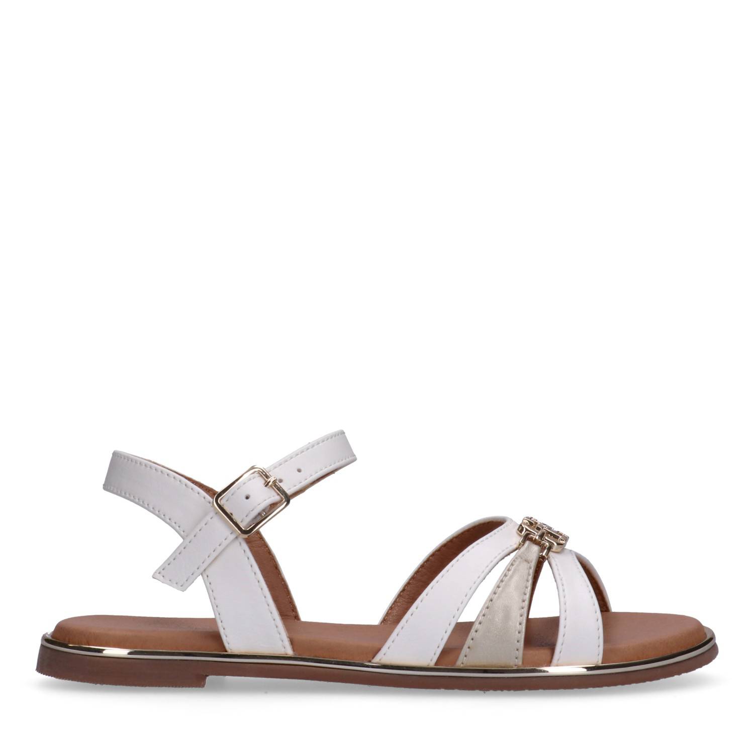 content Sandali bassi Tommy Hilfiger bambina bianco/oro art.34280 - immagine 1