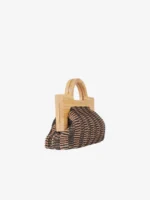 Borsa a mano Exè in rafia marrone art.M001 - immagine 3