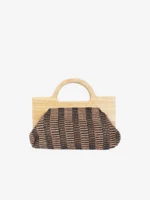 Borsa a mano Exè in rafia marrone art.M001