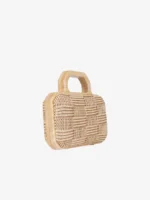 Borsa a mano Exè in rafia beige art.M006 - immagine 3