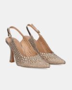 Slingback exè platino con strass luminosi art.Bella 528 - immagine 3