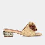 Sandali bassi Exè in rafia beige art.Katy 401