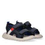 Sandali Tommy Hilfiger blu con doppio velcro art.34386 - immagine 3